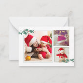 Mijn eerste kerst baby foto vakantie notitiekaartje (Achterkant)