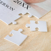 Mijn eerste kerst baby foto voeg naam jaar modern legpuzzel (Zijkant)