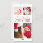 Mijn eerste kerst baby foto's modern feestdagenkaart (Achterkant)