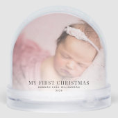 Mijn eerste kerst Baby foto's op maat Sneeuwbol (Achterkant)