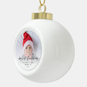 Mijn eerste kerst Baby fotoscript Keramische Bal Ornament (Rechts)