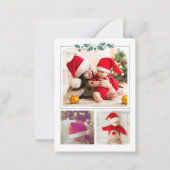 Mijn eerste kerst baby geboorte foto vakantie notitiekaartje (Achterkant)