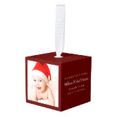 Mijn eerste Kerst Baby Geboortestatistieken Foto R Decoratie (Voorkant hoekig)