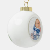 Mijn eerste kerst baby jongen keramische bal ornament (Links)