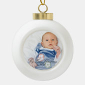 Mijn eerste kerst baby jongen keramische bal ornament (Voorkant)