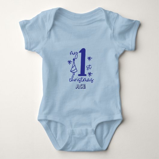 Mijn Eerste Kerst Baby Jongen Romper (Voorkant)