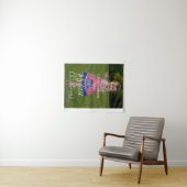 Mijn eerste kerst baby meisje foto naam jaar eenvo wandkleed (In Situ (horizontaal))