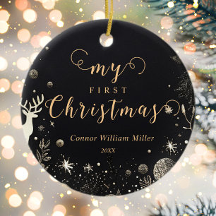 Mijn eerste Kerst Baby Modern Elegant Feestelijk Keramisch Ornament