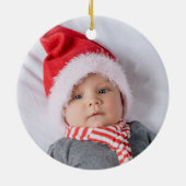 Mijn eerste kerst Baby naam jaar 2 foto's Keramisch Ornament (Achterkant)