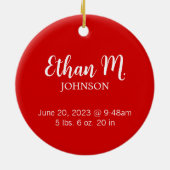 Mijn eerste kerst Baby Ornament (Achterkant)