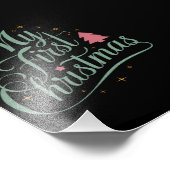 Mijn eerste kerst bijpassende familie Xmas pasgebo Foto Afdruk (Hoek)