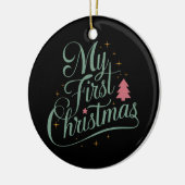 Mijn eerste kerst bijpassende familie Xmas pasgebo Keramisch Ornament (Links)
