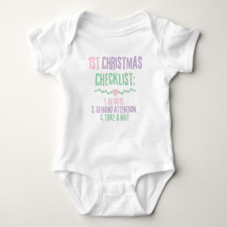 Mijn eerste kerst Checklist Baby Bodysuit