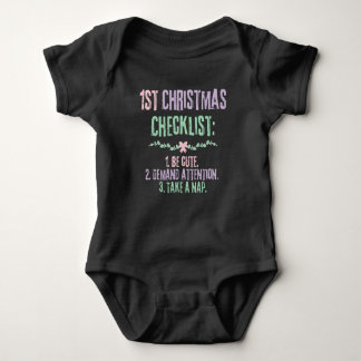 Mijn eerste kerst Checklist Baby Bodysuit