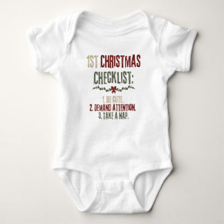 Mijn eerste kerst Checklist Baby Bodysuit