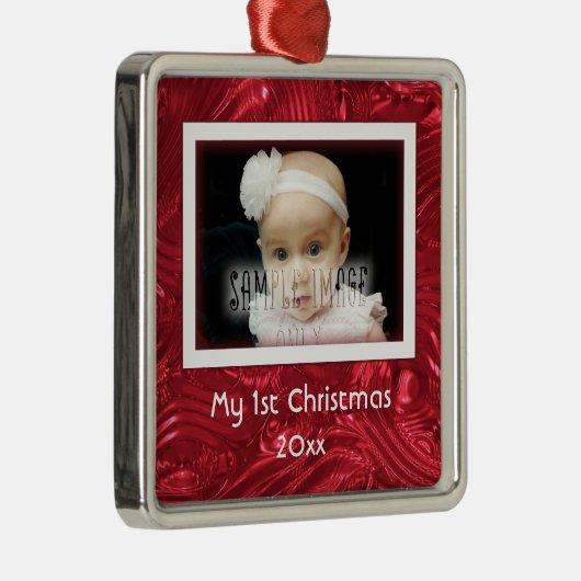 Mijn eerste Kerst Custom Photo Lijst Ornament (Rechts)