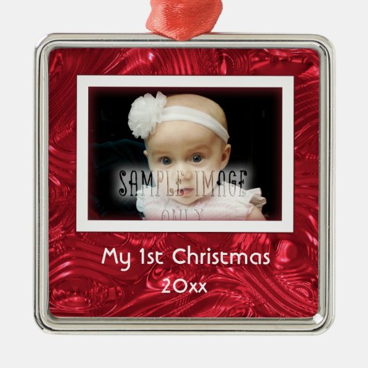 Mijn eerste Kerst Custom Photo Lijst Ornament (Voorkant)