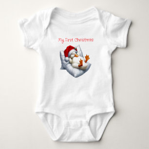 Mijn eerste kerst eend romper