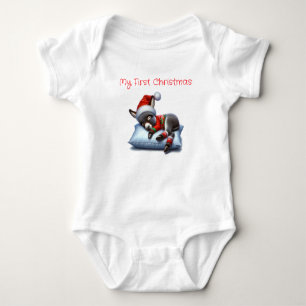 Mijn eerste kerst ezel romper