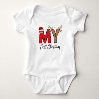 Mijn eerste kerst familie matching xmas romper