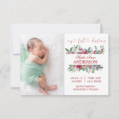 Mijn Eerste Kerst Foto Geboorteaankondiging Aankondiging (Voorkant)