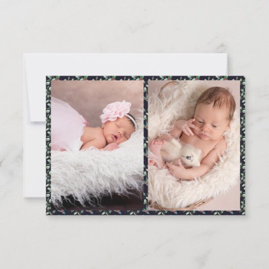 Mijn Eerste Kerst Foto Geboorteaankondiging Aankondiging (Achterkant)