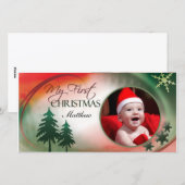 Mijn Eerste Kerst Foto Kaart Sjabloon (Voorkant / Achterkant)