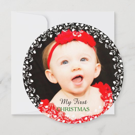 Mijn eerste kerst fotokaart feestdagenkaart (Voorkant)