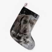 Mijn eerste Kerst Hond Kat Foto Custom Kleine Kerstsok (Voorkant (Hangend))