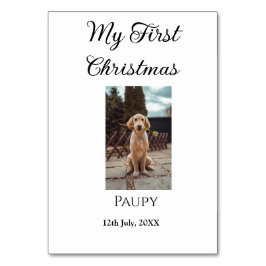 Mijn eerste kerst huisdier naam hond kat jaar foto kaart