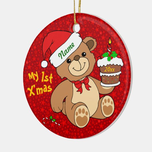 Mijn eerste kerst keramisch ornament (Links)