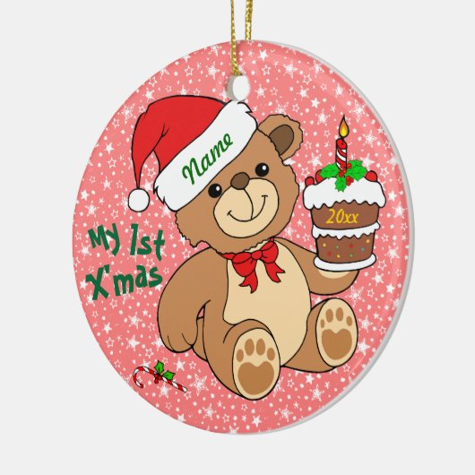 Mijn eerste kerst keramisch ornament (Links)