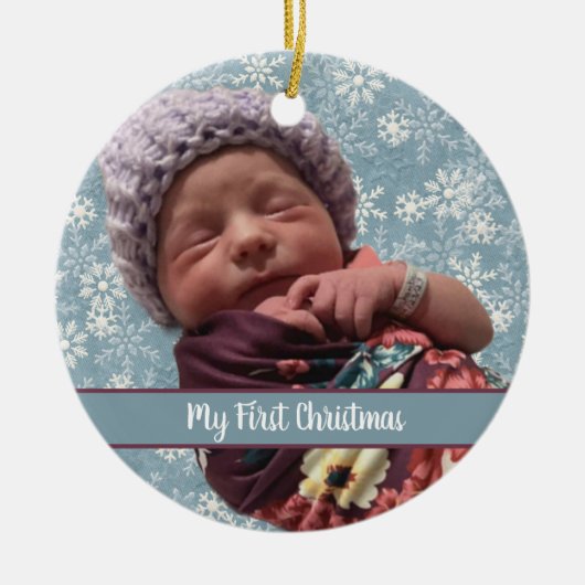 Mijn eerste kerst keramische kerstbal keramisch ornament (Voorkant)