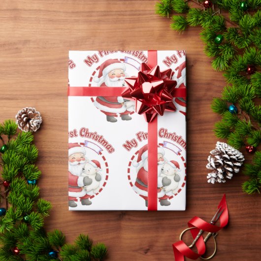Mijn eerste kerst Kerstman Cadeaupapier (Feestdagen Geschenken)