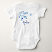 Mijn eerste Kerst kind blauwe sneeuwvlokken Romper (Achterkant)