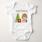 Mijn eerste kerst meisje Baby Creeper Romper (Voorkant)