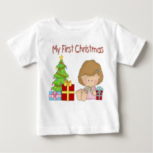 Mijn eerste kerst meisje Baby lange mouw T-shirt