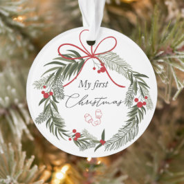 Mijn eerste kerst met kerstkrans ornament