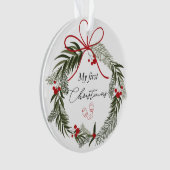 Mijn eerste kerst met kerstkrans ornament (voorkant)