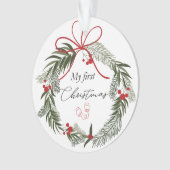 Mijn eerste kerst met kerstkrans ornament (voorkant)