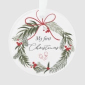 Mijn eerste kerst met kerstkrans ornament (voorkant)