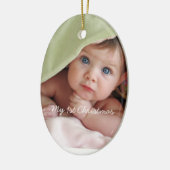 Mijn eerste Kerst Metalen Foto Ornament (Links)