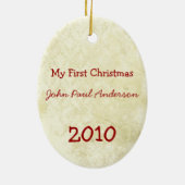 Mijn eerste Kerst Metalen Foto Ornament (Achterkant)
