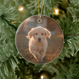 Mijn eerste kerst Mis Puppy huisdier foto Keramisch Ornament