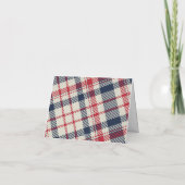 Mijn eerste kerst moderne geruite Baby foto Feestdagen Kaart (Achterkant)