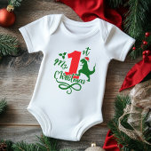Mijn eerste kerst Mooie Dinosaur Dinosaurus Romper