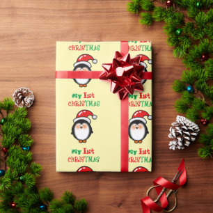 Mijn eerste kerst Mooie Pinguïn Cadeaupapier