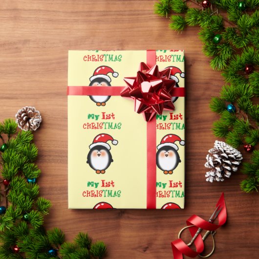 Mijn eerste kerst Mooie Pinguïn Cadeaupapier (Feestdagen Geschenken)