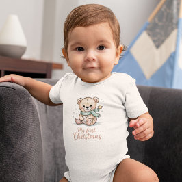 Mijn Eerste Kerst Mop Teddybeer Romper