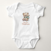 Mijn Eerste Kerst Mop Teddybeer Romper (Voorkant)